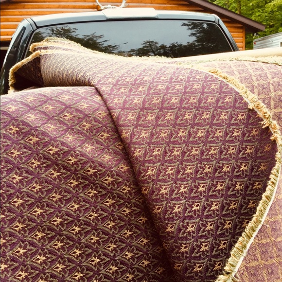 ⚜️  RALPH LAUREN UPHOLSTERY MERLOT FLEUR de Lise - Picture 2 of 16